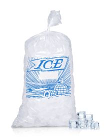 Pack of 500 Printed Metallocene Ice Bags 20 lb
