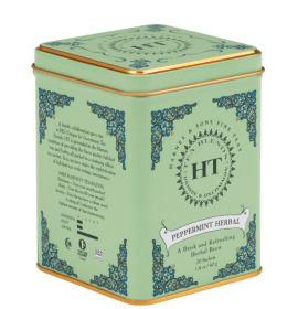 Harney & Sons Peppermint Herbal Tea, Caffeine Free, 20 Count Tin, Peppermint Herbal