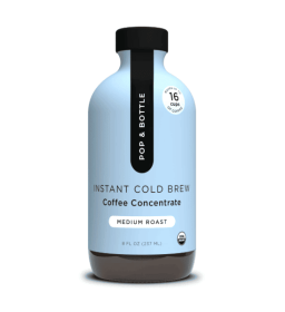 Pop & Bottle Instant Cold Brew Coffee Concentrate, Medium Roast, Shelf-Stable, 8 fl oz