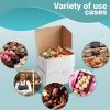250 pack Standard White Cake Boxes 5.5 x 4 x 3 Paperboard Bakery Boxes 5 1/2 x 4 x 3 Kraft Pastry Boxes for pies, cookies