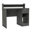 Charlotte Computer Desk with 2 Storage Shelves and Drawer