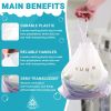 Disposable Travel Laundry Bags for Dirty Clothes, 18x19x4 Inch. 100 Pack White Hotel Plastic Laundry Bags