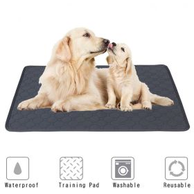Washable Dog Pet Diaper Mat Waterproof Reusable Training Pad Urine Absorbent Environment Protect Diaper Mat Dog Car Seat Cover (Color: gray, size: M 70x50cm)