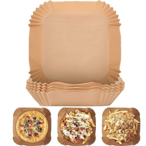 Air Fryer Disposable Paper Liners Parchment Paper Liner Non-Stick Air Fryer Paper Pads Oil Resistant Baking Paper Air Fryer Disposable Paper Liner Non