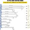 Stick Dent Removal Kit, paintless Dent Repair stick, Stainless Steel Dent Repair stick, Whale Tail Dent Repair tool