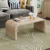 Minimalist Coffee Table with Curved Art Deco Design for Living Room or Dining Room
